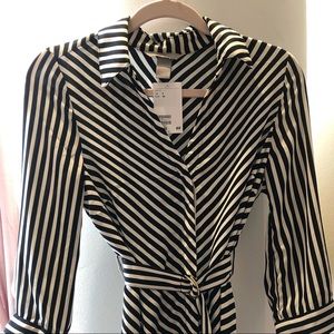 H&M striped midi dress.